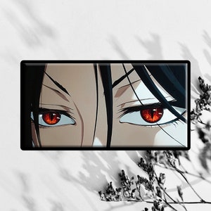 Black Butler Inspired Die-Cut Sticker - Sebastian Michaelis- Demon Eyes Peeker, Anime Fan Art, Kuroshitsuji, Gothic Merch, Manga