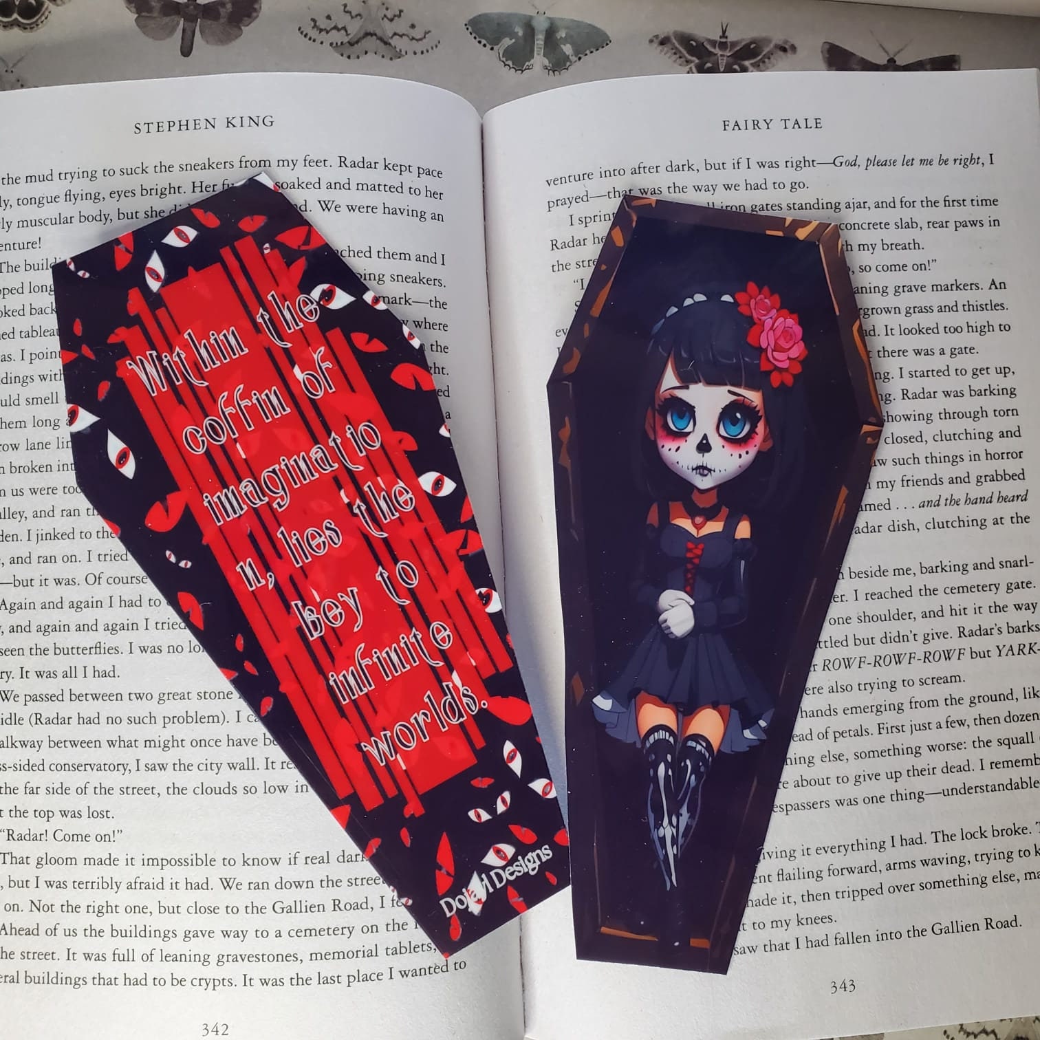 Anime Gothic Girls Coffin Bookmarks: Adorably Creepy Macabre Set! - Etsy