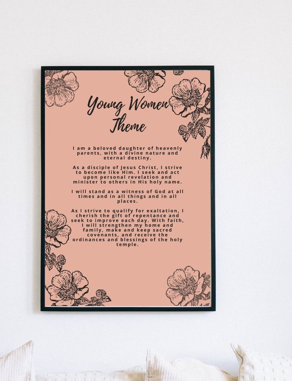 LDS New Young Women Theme LDS Printable Instant Download - Etsy