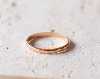 Classic Hammered Band • Classic Ring • Gold Filled Band • Gold Simple Band • Simple Stacking Ring • Simple Gold Ring • Hammered Ring