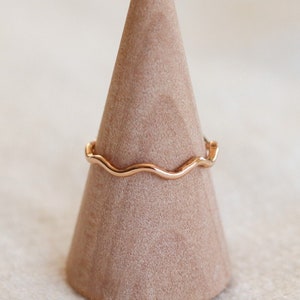 Gold Filled Wavy Ring • Simple Wave Ring • Thin Wiggle Ring • Ripple Ring • Simple Stacking Ring • Minimal Gold Ring • Squiggle Ring