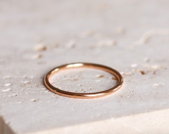 Gold Simple Ring • 14K Gold Filled Ring • Dainty Stacking Rings • Thin Gold Ring • Gold Filled Classic Ring • Minimalist Ring • Simple Band