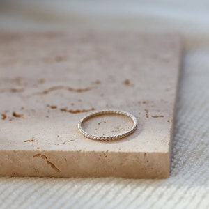 Gold Twist Ring 14K Gold Filled Ring Silver Ring Thin Twist Ring Thin Gold Ring Simple Ring Stackable Rings Tarnish Free Ring image 2