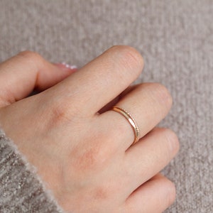 Gold Twist Ring 14K Gold Filled Ring Silver Ring Thin Twist Ring Thin Gold Ring Simple Ring Stackable Rings Tarnish Free Ring image 4