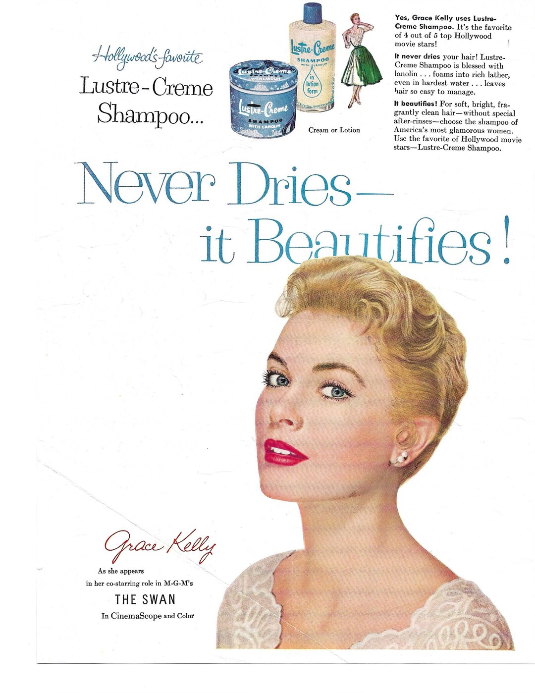 Lustrecreme Shampoo Vintage Shampoo Advertising Grace Etsy