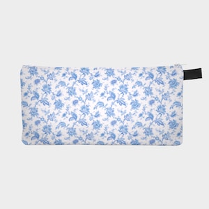 Blue Floral Pencil Case