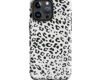 Black & White Cheetah Pattern Tough Case for iPhone®