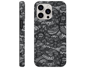 Black Lace Look Tough iPhone case