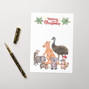 Aussie Animals Frohe Weihnachten Grußkarte