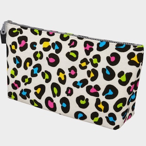 Regenbogen Leopard Schminktasche