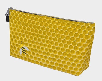 Honeycomb Bee Makeup Bag