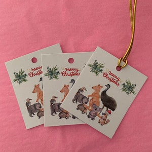 Aussie Animals Christmas Gift Tags Pack 10