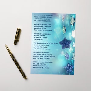 Cartolina d'auguri di poesia di laurea