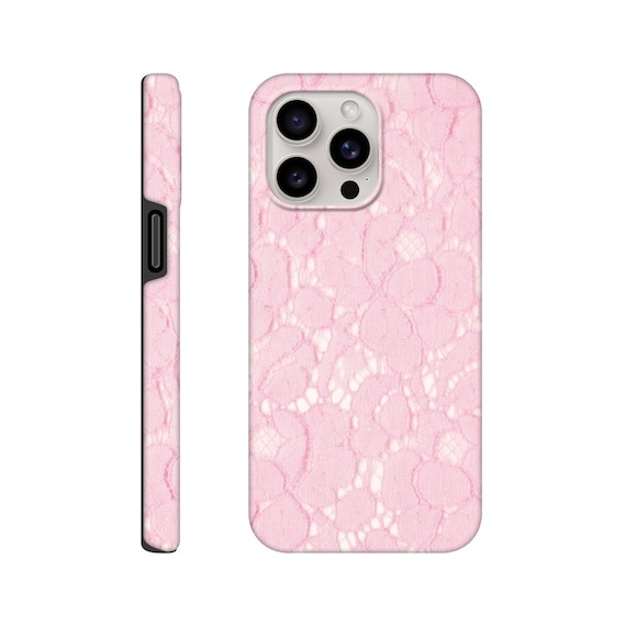 Pink Lace Look Tough iPhone Case - Etsy
