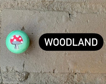 Custom Painted Drawer Knobs- Woodland Theme