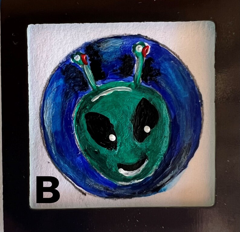 Custom Painted Drawer Knobs- Space Theme image 4