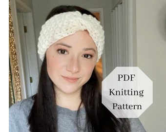 Knitting Pattern // Pebble Twist Headband // Beginner Pattern // by Purl District PDX