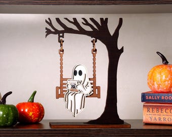 Ghost on Swing Book Nook: Book Lover Gift