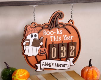 Bücher lesen Tracker - Bücher gelesen in diesem Jahr, niedliches Geist Lesezeichen, Adopt a Ghost, Bücherregal Dekor, Geschenk für Buchliebhaber