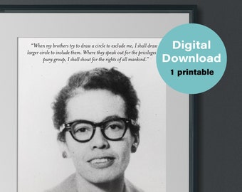 Carteles educativos feministas de historia de la mujer / Activistas femeninas (Pauli Murray) / Mes de la historia negra