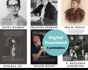 Women's History Feminist Educational Posters (6 poster set)