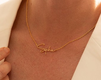 Gepersonaliseerde zilveren naamketting, aangepaste 18K vergulde naamketting, gepersonaliseerde naamsieraden, verjaardagscadeau voor haar, Moederdagcadeau