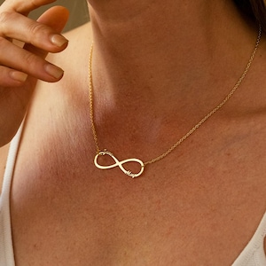 Personalized Infinity Name Necklace, Mom Necklace With Kids Names, Multi Name Necklace, Mother's Day Gift for Mom, Silver Jewelry for Mom