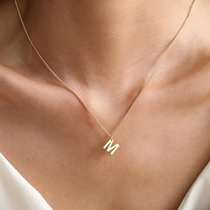 Collar inicial personalizado, collar de letras personalizado, collar de nombre delicado de oro, regalo de Navidad para ella, collar para mujeres, dama de honor