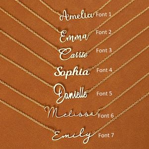 Personalized Name Necklace, Custom 18K Gold Plated Name Necklace, Minimalist Name Necklace, Christmas Gift, Mother&#39;s Day Gift, Gift for Her