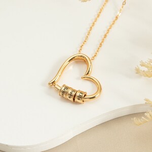Collar personalizado con nombres familiares, collar con nombre de niño grabado con cuentas, collar personalizado para mamá, regalo para el Día de la Madre, regalo de Navidad para la abuela.