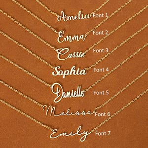 Colar com nome personalizado, colar com nome personalizado banhado a ouro 18K, colar com nome minimalista, presente de Natal, presente de dia das mães, presente para ela