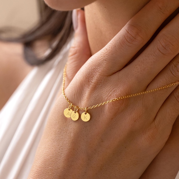 Personalized Initial Necklace, Silver Initial Necklace with Children's Name, Grandma Gift, Mothers Day Gifts, Family Name Gift, Nana Gifts