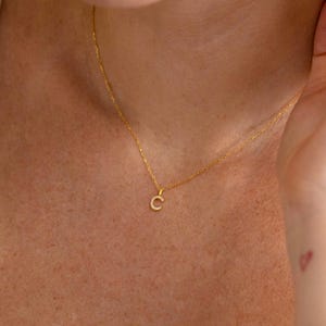 Personalized Pave Initial Necklace, Custom Dainty Gold Letter Necklace, Tiny Silver Initial Necklace, Minimalist Jewelry, Wedding Necklace
