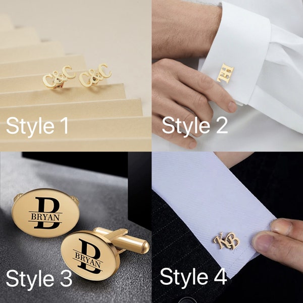 Initial Cufflinks Etsy