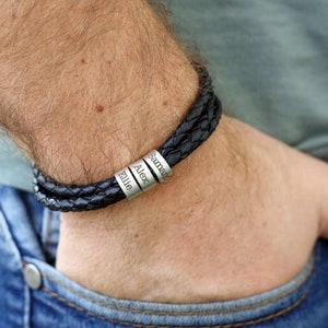 Personalized Leather Bracelet Etsy UK