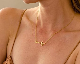 Personalized Name Necklace, Custom Signature Name Necklace, Silver Name Necklace, Perfect Birthday Gift for Her, Christmas Gift for Mom