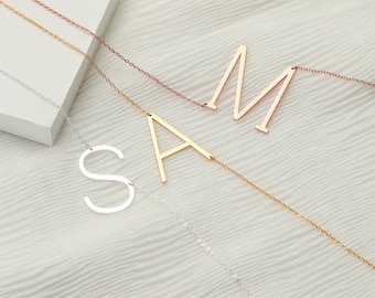 Large Name Necklace - Etsy UK