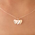 Engraved Hearts Name Necklace, Personalized Mom Necklace with Kids Names, Family Pendant Necklace, Mother&#39;s Day Gift, Christmas Gift for Her