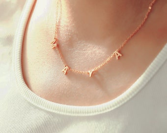 Gold Plated Name Necklace - Etsy UK