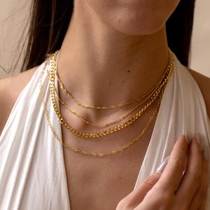 18K Gold Filled Chain Necklace, Box Chain, Link Paperclip Chain, Rolo Chain, Bead Chain, Curb Link Chain, Choker Necklace, Everyday Jewelry