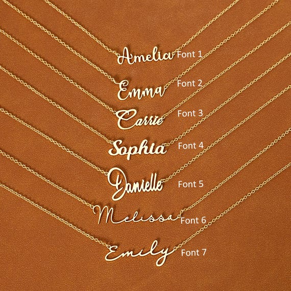 Personalized Name Necklace, Custom 18K Gold Plated Name Necklace, Minimalist Name Necklace, Christmas Gift, Mother's Day Gift, Gift for Her