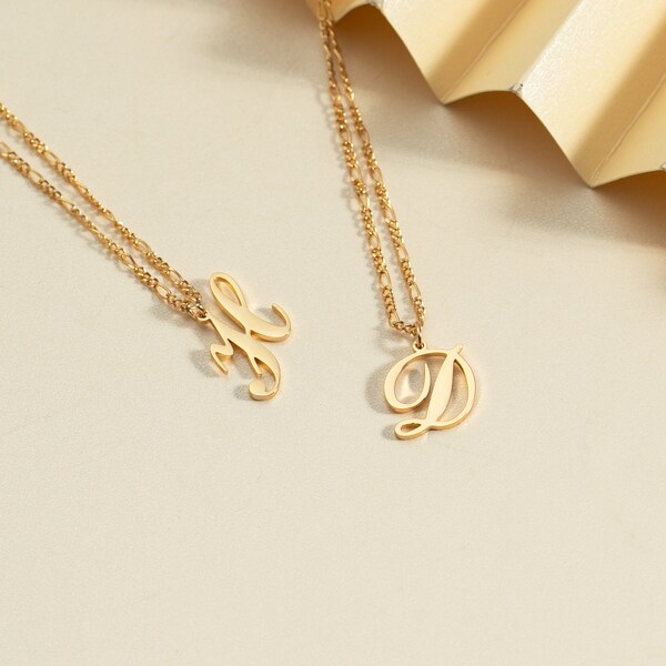 Custom Letter Necklace Etsy