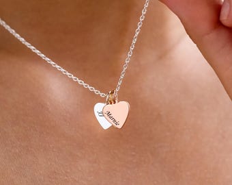 Collar personalizado con corazones y varios nombres, collar con nombres familiares personalizados, regalo para la abuela, regalo de Navidad para mamá, regalo de joyería para la esposa