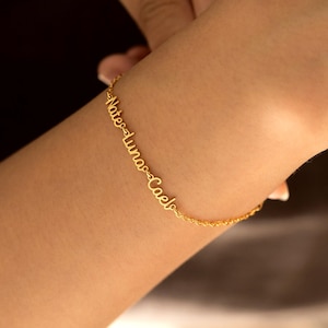Pulsera con nombre personalizado, pulsera personalizada con varios nombres, pulsera de plata para madre, pulsera con nombre familiar, regalo del día de la madre para la abuela