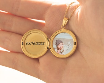 Collier personnalisé d’empreinte de bébé réel, collier photo de bébé médaillon, cadeau personnalisé pour les mères, collier de douche de bébé, cadeaux pour maman