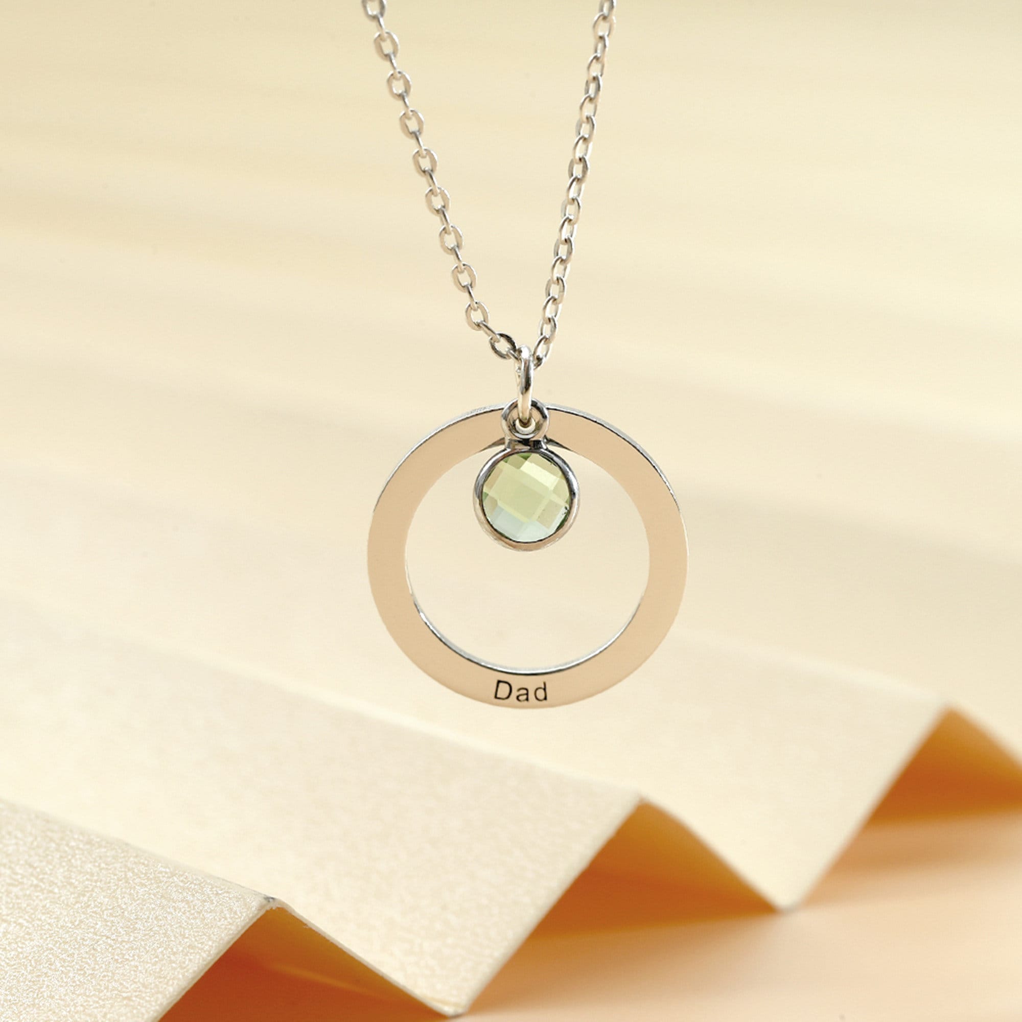 925 Silver Necklace, Circle Family Name Necklace with Birthstone, Personalized Engraved Name Necklace, Mother necklace, Mother&#39;s Necklace, Mother&#39;s Day Gift