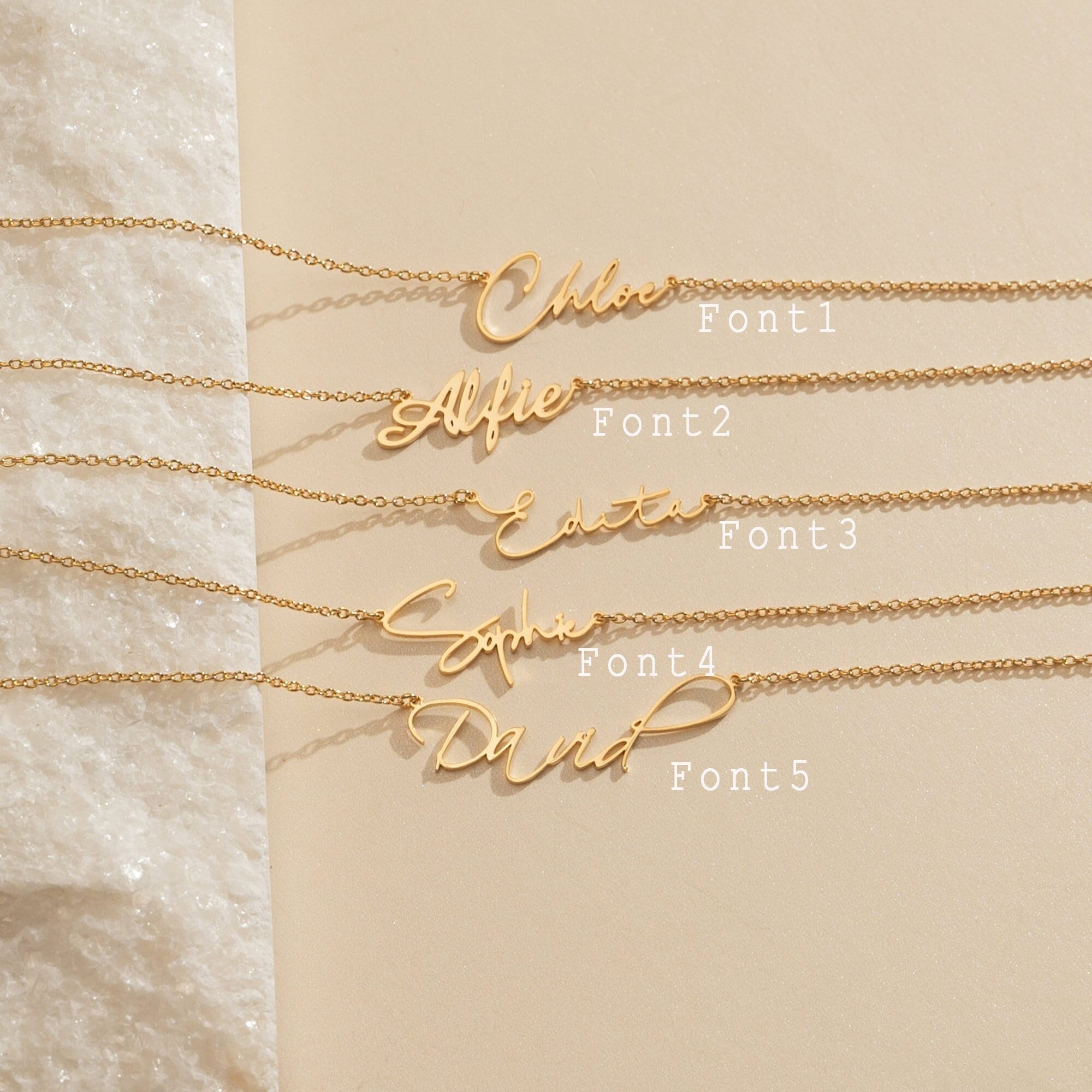 Dainty 18K Gold Name Necklace, Custom Name Necklace, Name Charm Jewelry for Women, Personalized Gift for Mom, Mother's Day Gift for Her