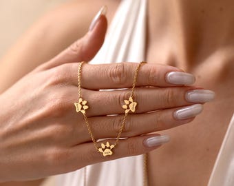 Lemegeton Collana Personalizzata con Nome e Impronta di Zampa di Cane o Gatto in Acciaio Inossidabile, Gioiello Commemorativo per Animali Domestici, Accessorio per Bambini e Donne  36