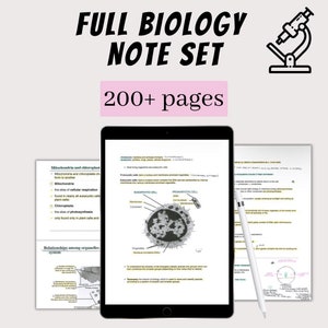 ENSEMBLE DE NOTES DE BIOLOGIE | plus de 200 pages