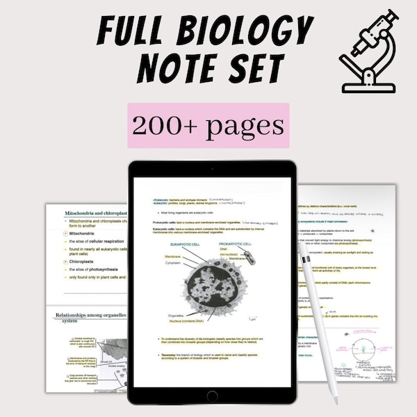 BIOLOGIE NOTIZ SET | 200+ Seiten